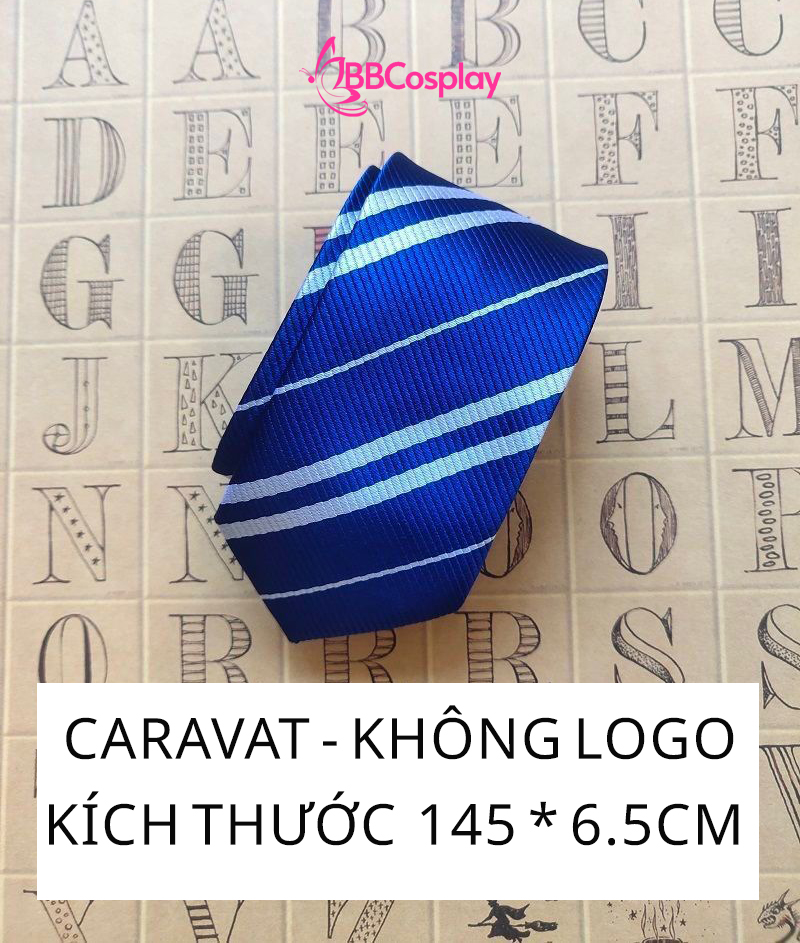 Cà Vạt Trường Phù Thuỷ Hogwarts - Rowena Ravenclaw (Có Logo)
