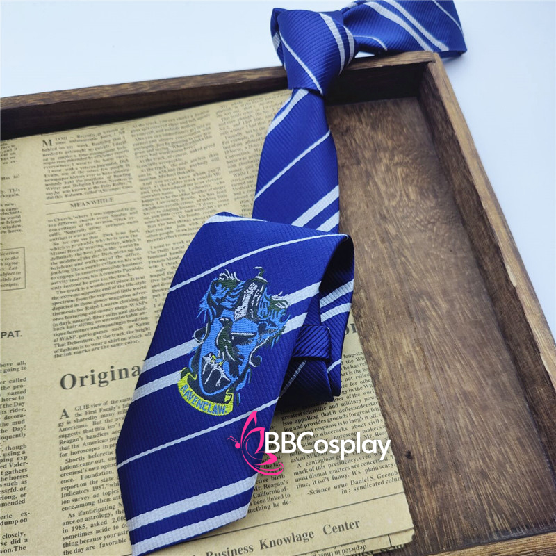 Cà Vạt Trường Phù Thuỷ Hogwarts - Rowena Ravenclaw (Có Logo)