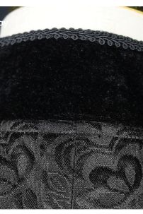 Áo Vest Châu Âu Đuôi Tôm Đen Vải Gấm Xốp Viền Cổ Nhung