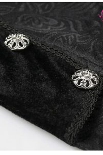 Áo Vest Châu Âu Đuôi Tôm Đen Vải Gấm Xốp Viền Cổ Nhung