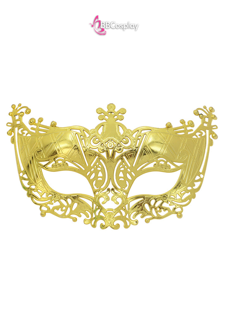 Mặt Nạ Nửa Mặt Hoa- Màu Vàng Gold