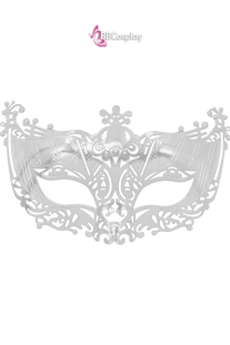Mặt Nạ Nửa Mặt Hoa- Màu Bạc