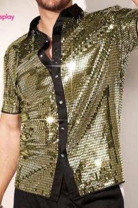 Đồ Disco - Áo Vàng Quần Đen Ống Loe