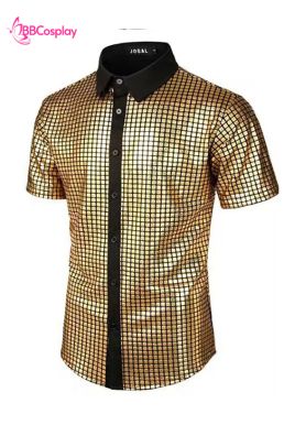Trang Phục Disco - Áo Vàng Quần Đen Ống Loe