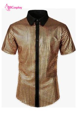 Trang Phục Disco - Áo Vàng Quần Đen Ống Loe