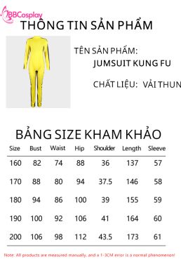 Trang Phục  Lý Tiểu Long - Đồ Kung Fu Vàng