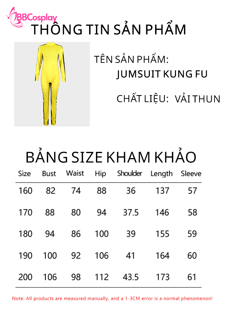 Trang Phục  Lý Tiểu Long - Đồ Kung Fu Vàng