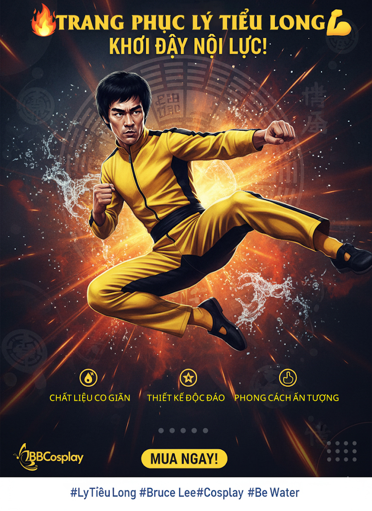 Trang Phục  Lý Tiểu Long - Đồ Kung Fu Vàng