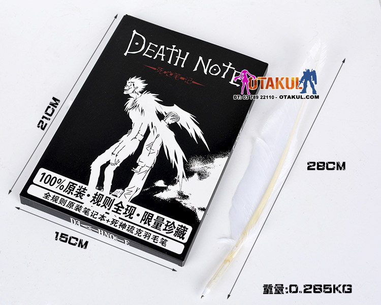 Sổ Tay Death Note Lớn - Cuốn Sổ Tử Thần Lớn Có Hộp Tặng Kèm Bút Lông Và Bookmark
