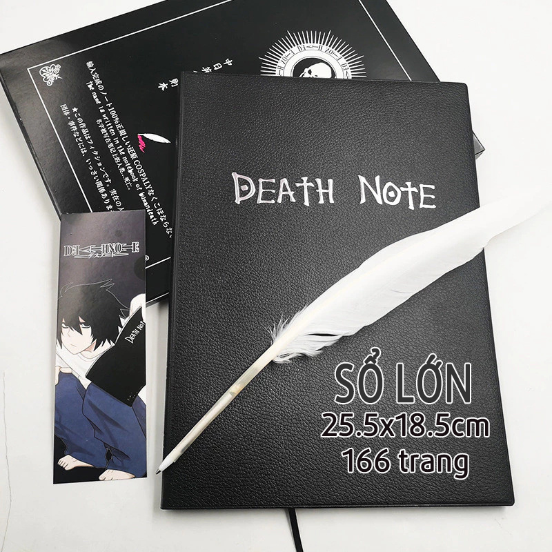 Sổ Tay Death Note Lớn - Cuốn Sổ Tử Thần Lớn Có Hộp Tặng Kèm Bút Lông Và Bookmark
