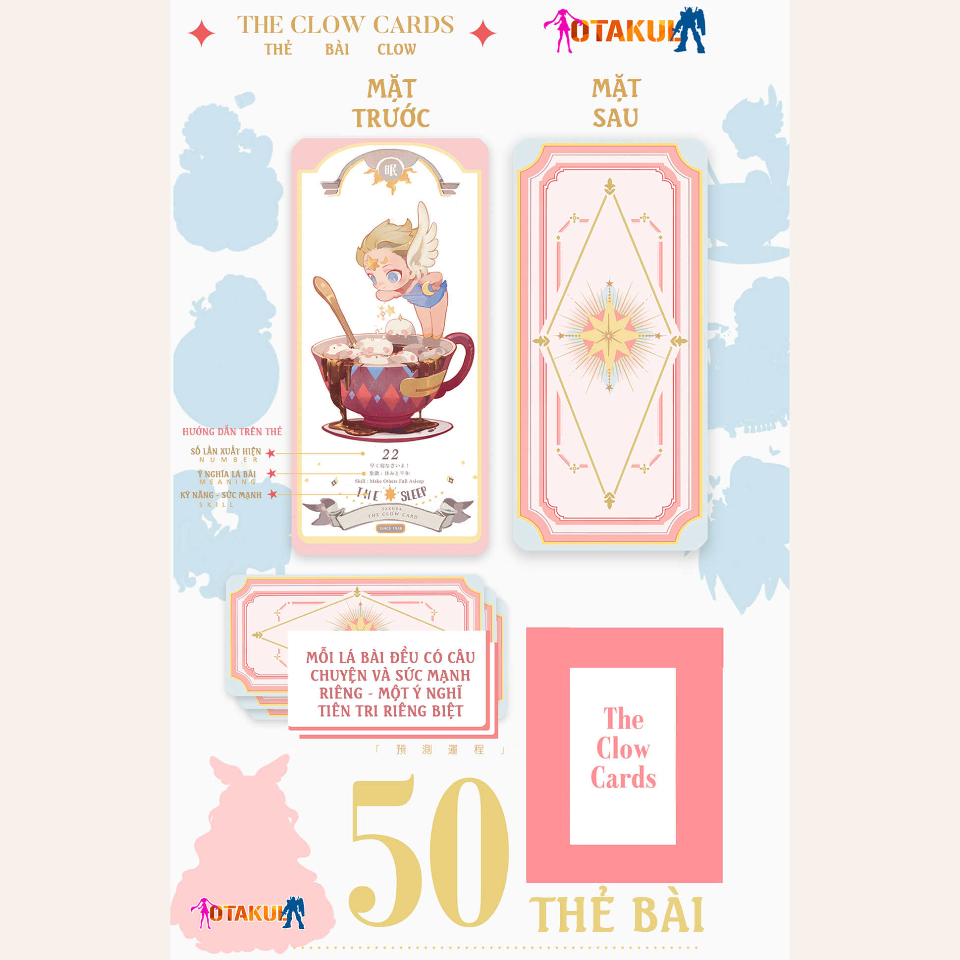 Bộ Bài Clow Của Penta Studio Phát Hành 50 Thẻ Mạ Vàng Cạnh