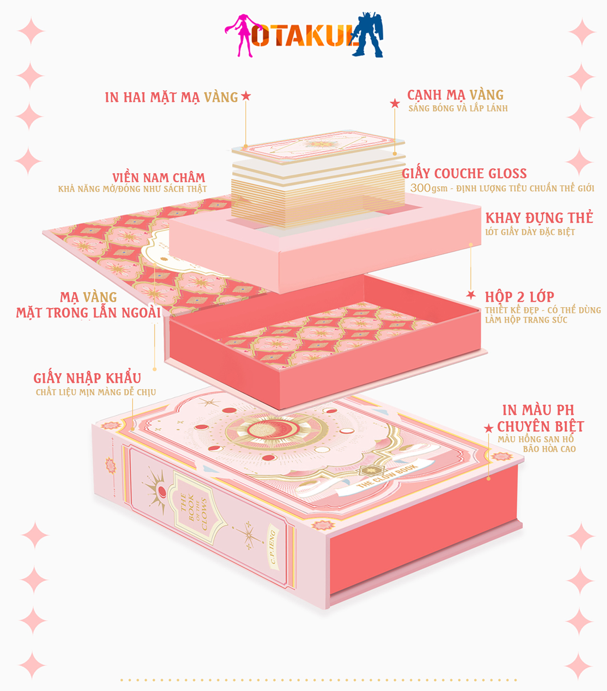 Bộ Bài Clow Của Penta Studio Phát Hành 50 Thẻ Mạ Vàng Cạnh