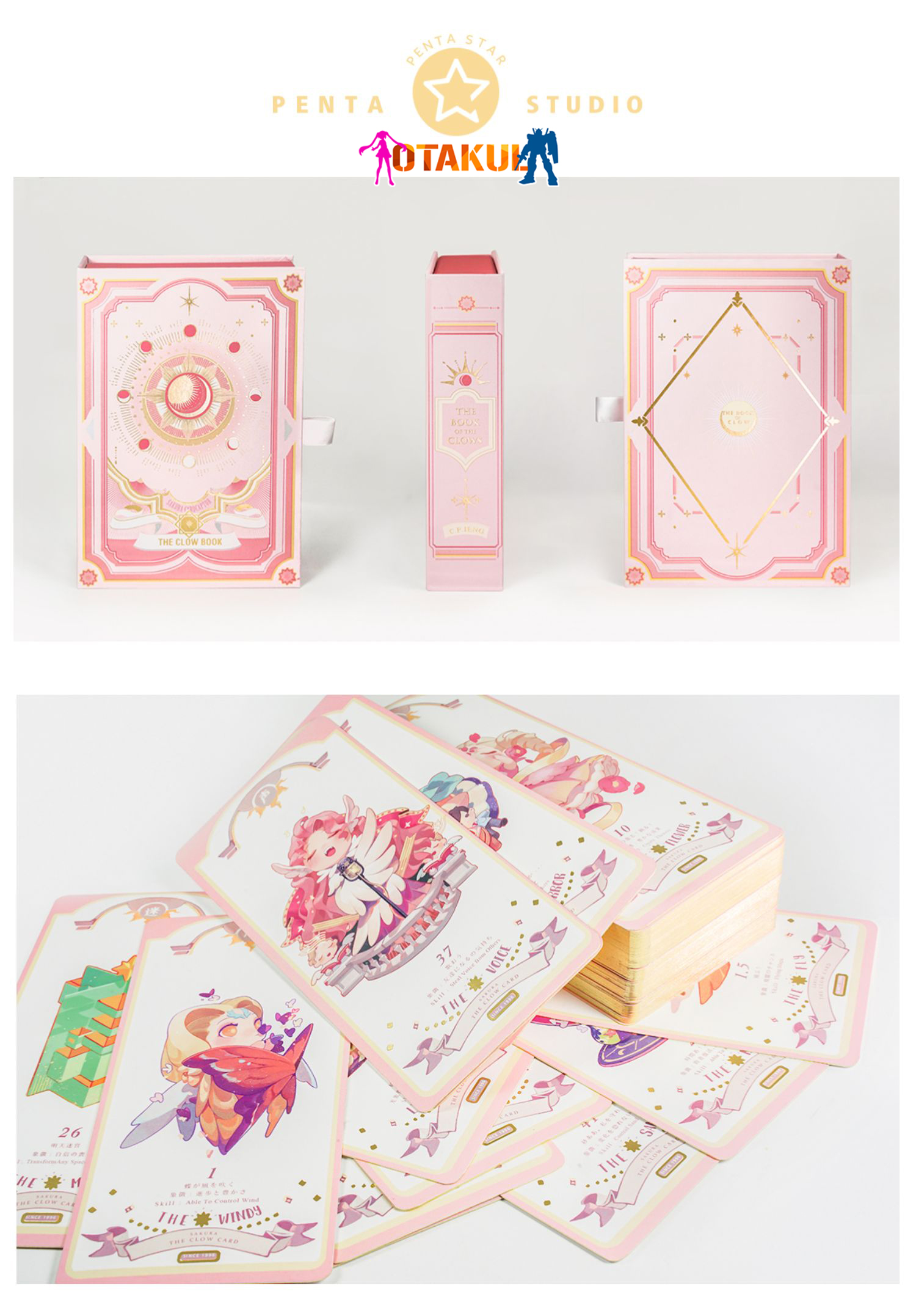 Bộ Bài Clow Của Penta Studio Phát Hành 50 Thẻ Mạ Vàng Cạnh