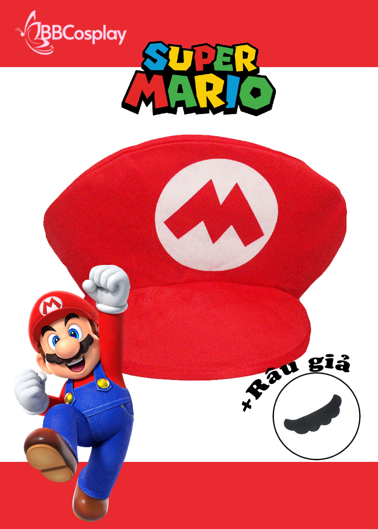 Nón Super Mario Đỏ - Mario