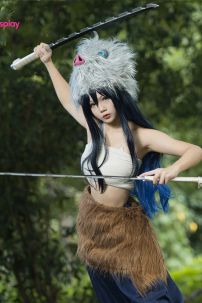 Trang Phục Cosplay Hashibira Inosuke Phiên Bản Nữ - Kimetsu No Yaiba