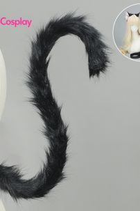 Bộ Phụ Kiện Hoá Trang Tai Và Đuôi Mèo - Màu Đen