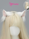 Bộ Phụ Kiện Hoá Trang Tai Và Đuôi Mèo - Màu Trắng