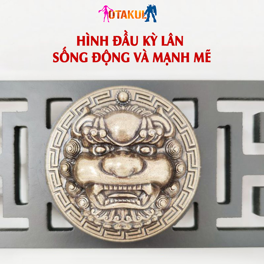 Giá Để Kiếm Treo Tường 1 Tầng CNC Khắc Hoạ Tiết Kỳ Lân Nổi 3D - Vẻ Đẹp Uy Quyền Và Sang Trọng