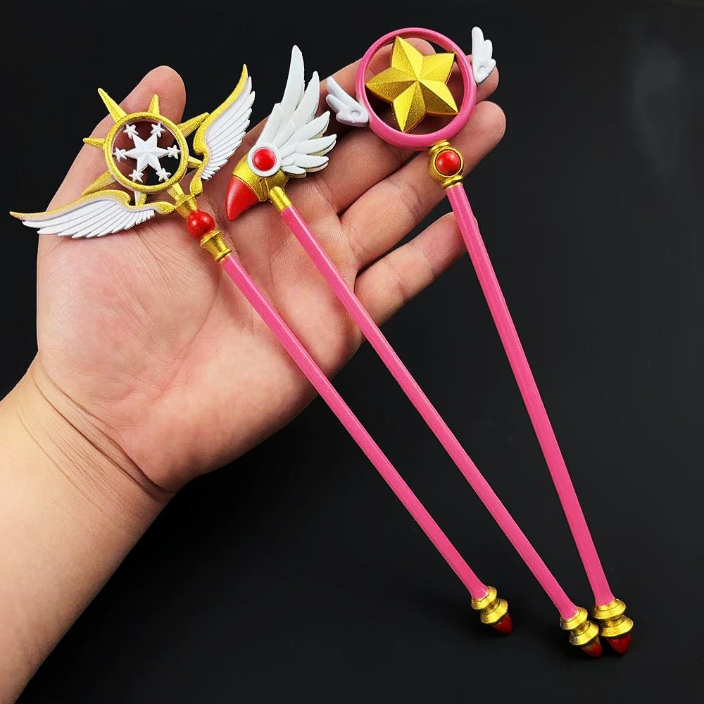 (Hàng Mới 2025) Bộ Gậy Phép Thuật Sakura 22Cm - Gậy Sakura Ngôi Sao 22Cm