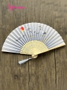 Uchiwa Quạt Vải Nhật Bản Trắng Đàn Sếu