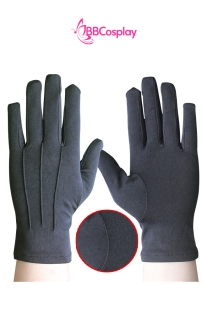 Găng Tay Đen Ngắn Vải Thun Có Sọc