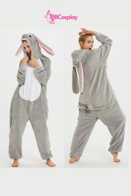 Trang Phục Thỏ Xám Tai Dài
