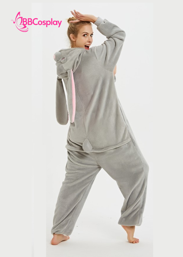 Trang Phục Thỏ Xám Tai Dài