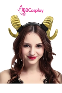 Cài Tóc Sừng Ác Quỷ Màu Vàng Gold