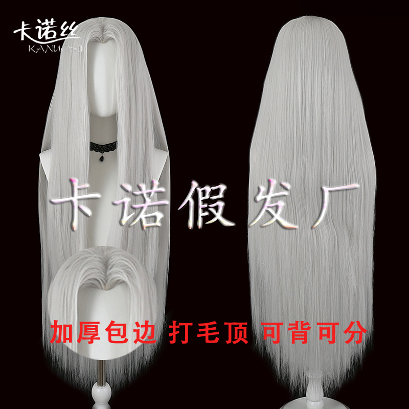 Tóc Cổ Trang Bạc 100Cm Mẫu Mới Kiểu Nam Thần