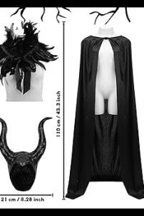 Trang Phục Hóa Trang Maleficent Huyền Bí Gồm 4 Món - Đồ Halloween