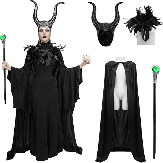Đồ Hóa Trang Maleficent Huyền Bí Gồm 4 Món - Trang Phục Halloween