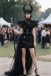 Trang Phục Hóa Trang Maleficent Sexy Quyến Rũ Gồm 4 Món - Đồ Halloween
