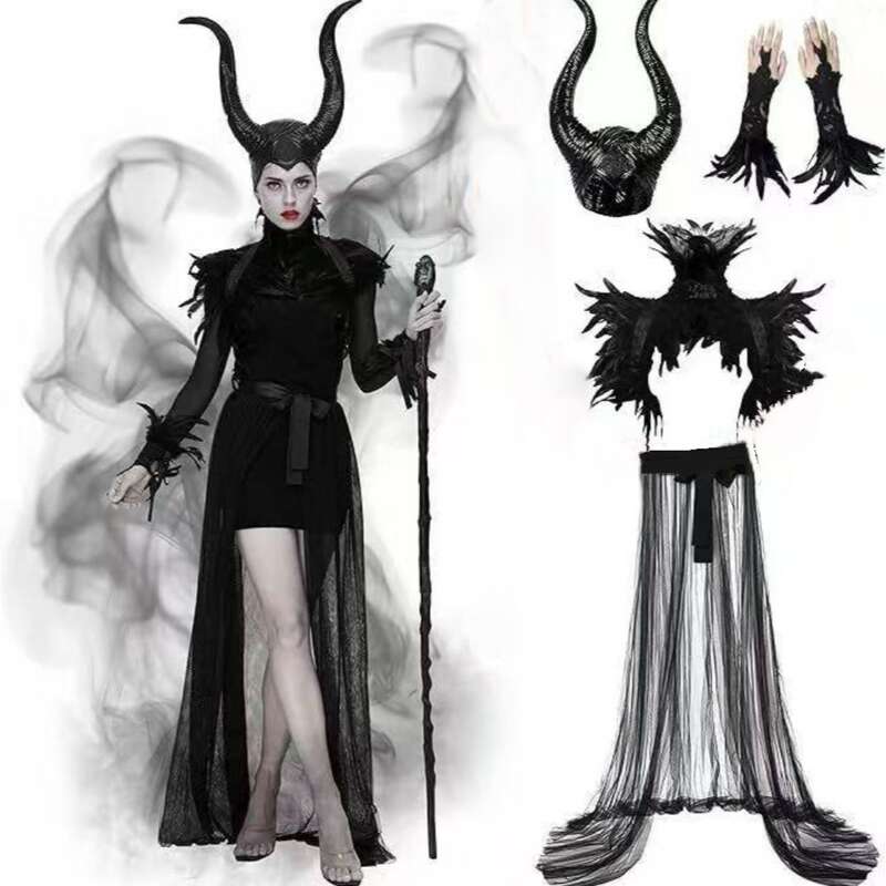 Đồ Hóa Trang Maleficent Sexy Quyến Rũ Gồm 4 Món - Trang Phục Halloween
