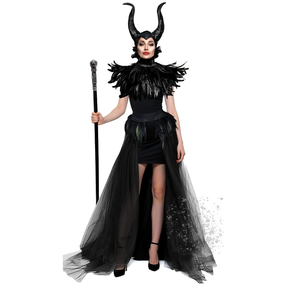 Đồ Hóa Trang Maleficent Sexy Quyến Rũ Gồm 4 Món - Trang Phục Halloween