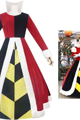 Trang Phục Red Queen Đầm Dài Đỏ Đen - Alice In Wonderland
