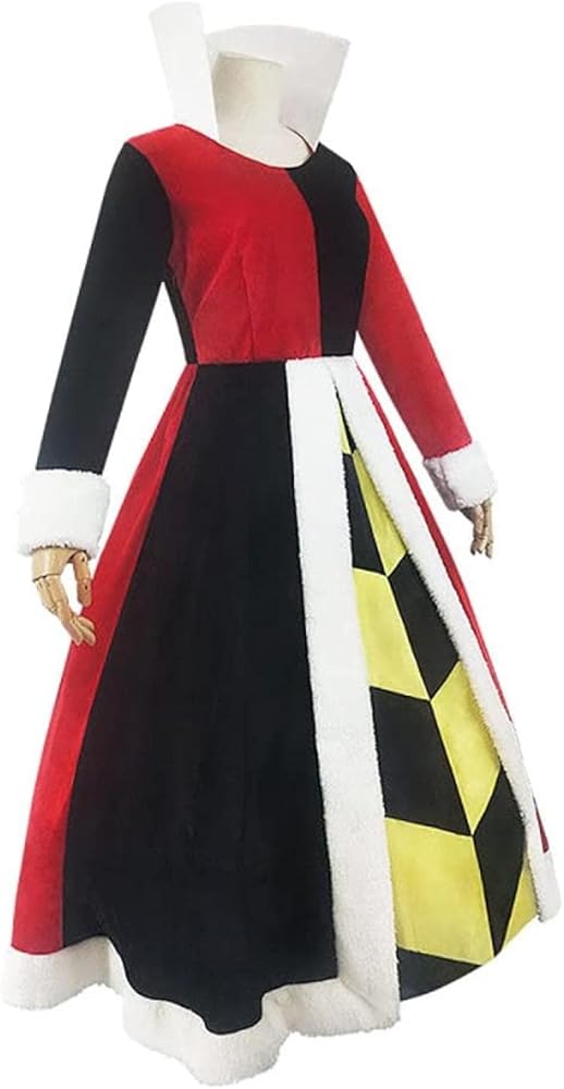Trang Phục Red Queen Đầm Dài Đỏ Đen - Alice In Wonderland