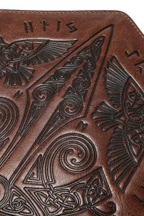 Giáp Tay Chiến Binh Khắc Hoa Văn Hiệp Sĩ - Màu Nâu Sáng