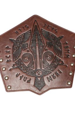 Giáp Tay Chiến Binh Khắc Hoa Văn Hiệp Sĩ - Màu Nâu Sáng