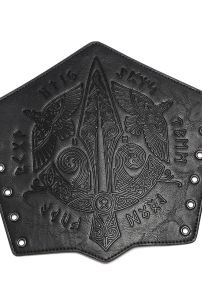 Giáp Tay Chiến Binh Khắc Hoa Văn Hiệp Sĩ - Màu Đen