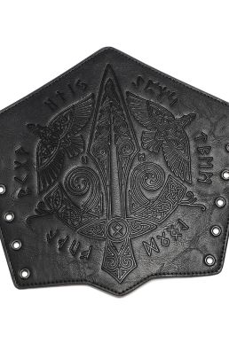 Giáp Tay Chiến Binh Khắc Hoa Văn Hiệp Sĩ - Màu Đen