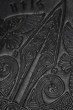 Giáp Tay Chiến Binh Khắc Hoa Văn Hiệp Sĩ - Màu Đen