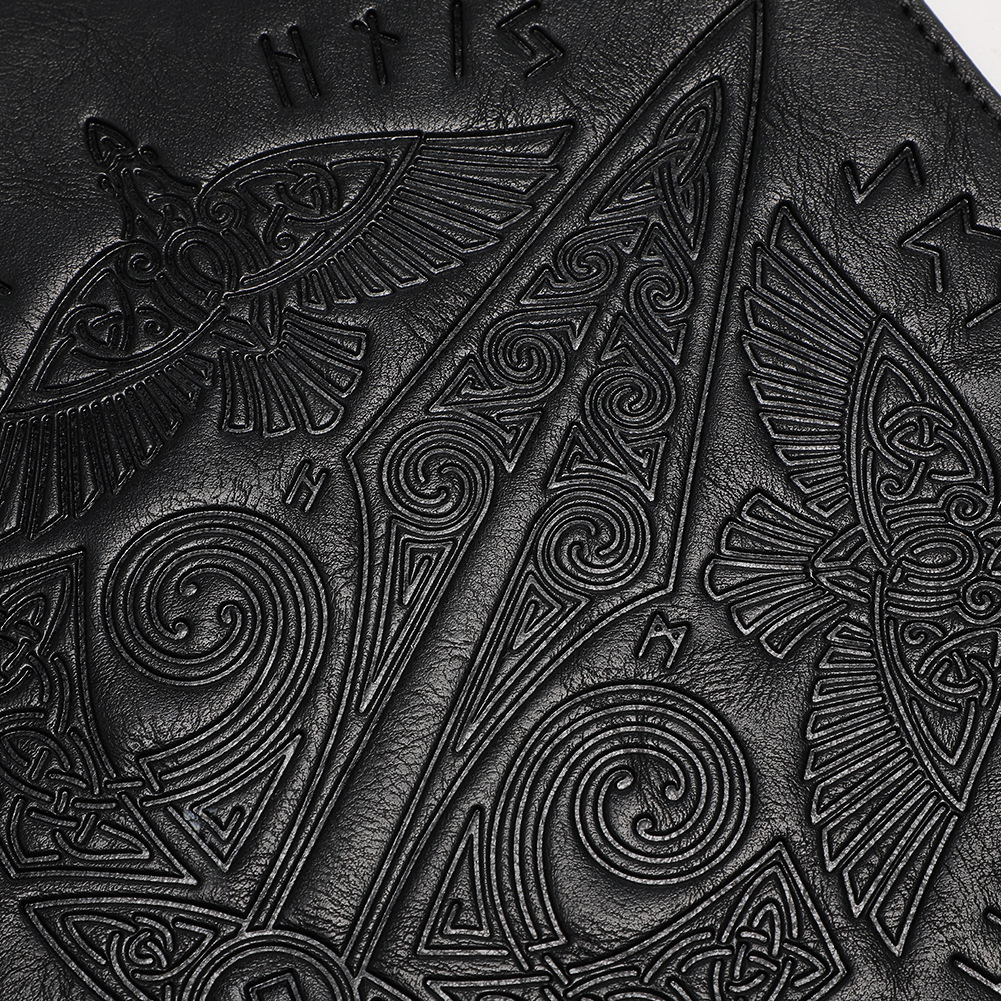 Giáp Tay Chiến Binh Khắc Hoa Văn Hiệp Sĩ - Màu Đen