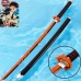 Kiếm Gỗ Luân Kiếm Viêm Trụ Rengoku Lưỡi Cam Đen - Kimetsu No Yaiba