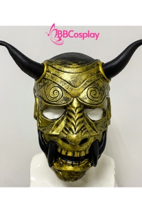 Mặt Nạ Samurai Silicone - Màu Vàng Gold