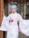 Trang Phục Cosplay Rem - Yukata Trắng Hoa Mai