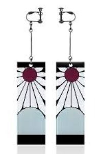 Bông Tai Tanjiro Kẹp Vành Chuẩn Trong Anime - Không Cần Xỏ Khuyên