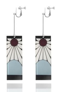 Bông Tai Tanjiro Kẹp Vành Chuẩn Trong Anime - Không Cần Xỏ Khuyên