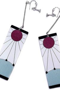 Bông Tai Tanjiro Kẹp Vành Chuẩn Trong Anime - Không Cần Xỏ Khuyên