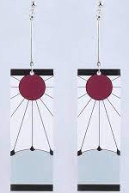 Cặp Bông Tai Kẹp Vành Chuẩn Trong Anime- Hóa Trang Nhân Vật Kimetsu No Yaiba Tanjirou Kamado - Không Cần Xỏ Khuyên Vẫn Đeo Được