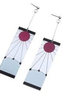 Cặp Bông Tai Kẹp Vành Chuẩn Trong Anime- Hóa Trang Nhân Vật Kimetsu No Yaiba Tanjirou Kamado - Không Cần Xỏ Khuyên Vẫn Đeo Được